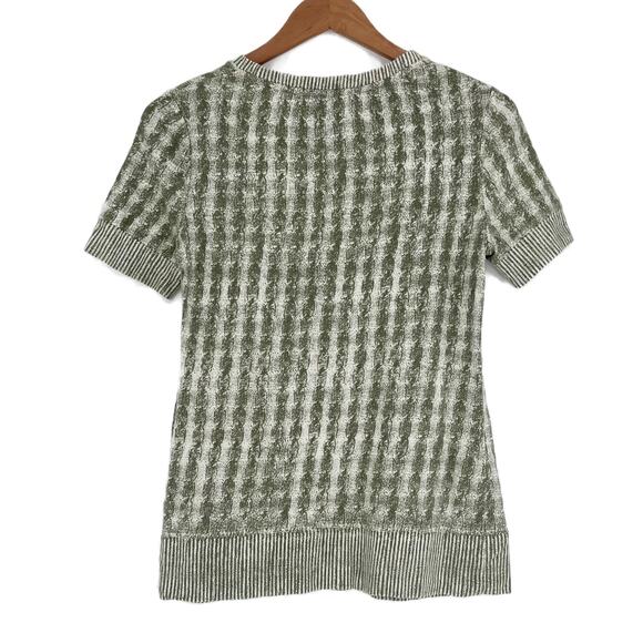 Anthropologie Pilcro Contrary to Winter Tee Womens Small Cable Knit Print - Picture 6 of 13